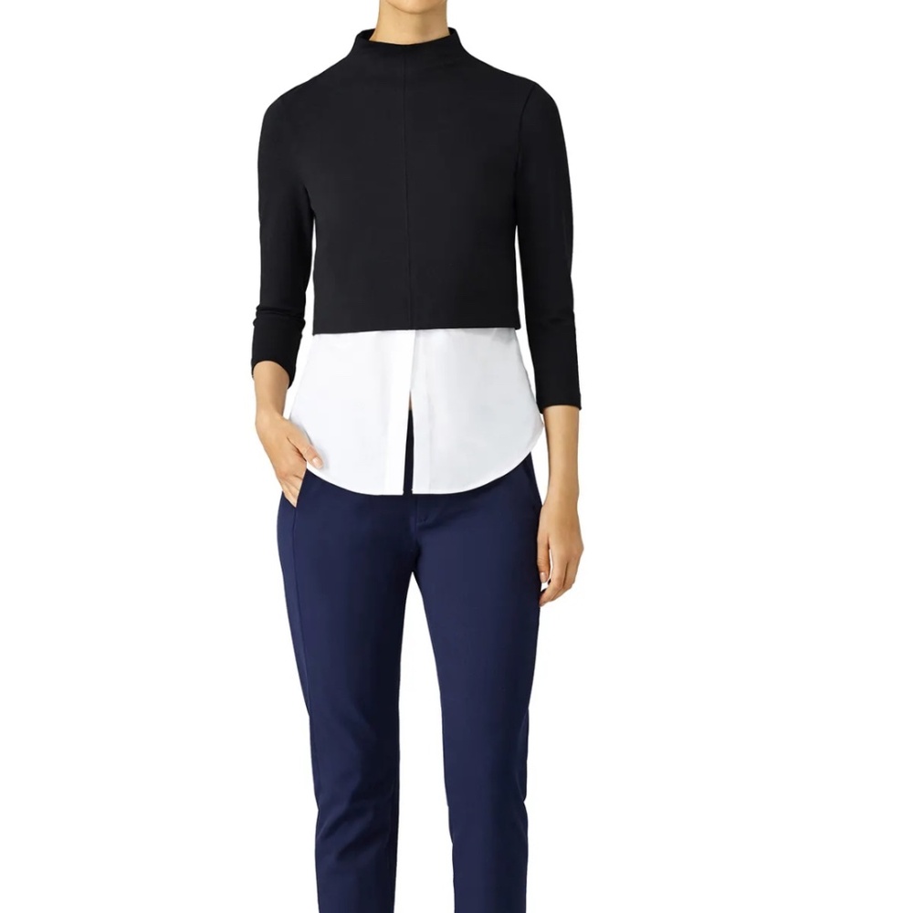 Theory mock neck with layered look